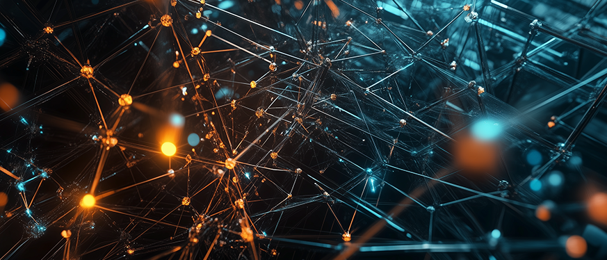 Abstract visualization of data and connections